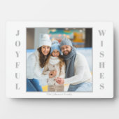 Weihnachts-Foto Silver Tabletop Plaque mit Easel Fotoplatte (Vorderseite)