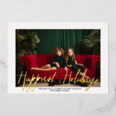 Weihnachts-Foto-Skript Glücklichste Feiertage - Ka (Vorderseite)