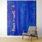 Weihnachts-Foto-Stand Hintergrund Gold Stars Fried Wandteppich (Beispiel)