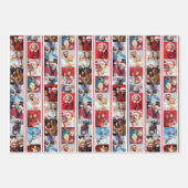 Weihnachts-Foto Streifen Collage Urlaub Geschenkpapier Set (Vorderseite 2)