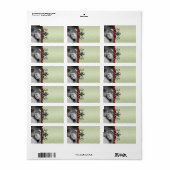 Weihnachts-Foto Swirt-Adressetiketten - Adressaufkleber (Vorne)