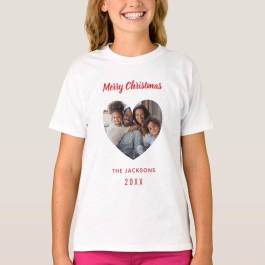 Weihnachts-Foto T-Shirt (Vorderseite)