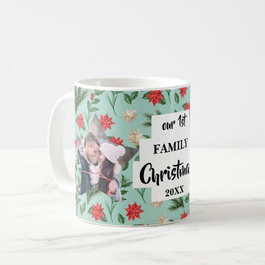 Weihnachts-Foto-Tasse Kaffeetasse (Vorderseite Links)