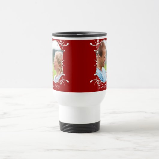Weihnachts-Foto-Tasse Reisebecher (Mittel)