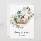 Weihnachts-Foto und Blumenkranz |Happy Holiday (Vorderseite)