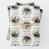 Weihnachts-Foto und Kalligrafie in Branchen Geschenkpapier Set (Beispiel)