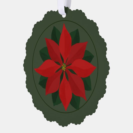 Weihnachts-Foto und Poinsettia Ornament Karte (Links)