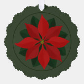 Weihnachts-Foto und Poinsettia Ornament Karte (Vorderseite)