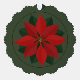 Weihnachts-Foto und Poinsettia Ornament Karte