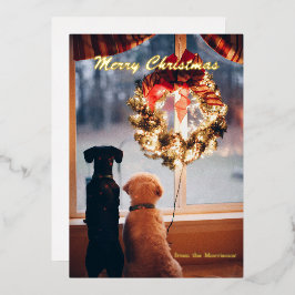 Weihnachts-Foto-Urlaubskarte, Foil-Urlaubskarte Folien Feiertagskarte