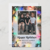 Weihnachts-Foto-Urlaubskarte Moderne Festspiele Feiertagskarte (Vorderseite)