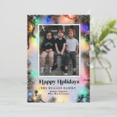 Weihnachts-Foto-Urlaubskarte Moderne Festspiele Feiertagskarte (Stehend Vorderseite)