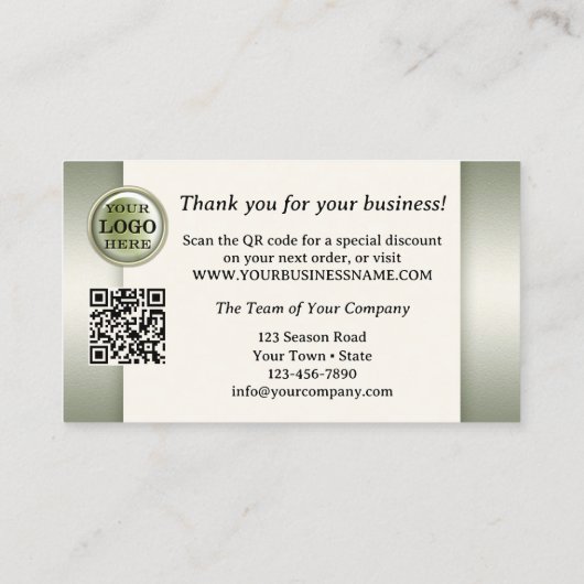 Weihnachts-Foto Vielen Dank für Ihr Business Visitenkarte (Rückseite)