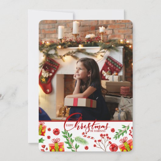 Weihnachts-Foto-Weihnachtskarte Feiertagskarte (Vorderseite)