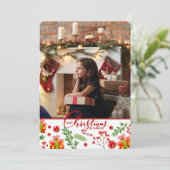 Weihnachts-Foto-Weihnachtskarte Feiertagskarte (Stehend Vorderseite)