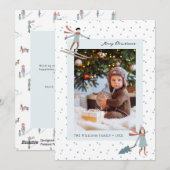 Weihnachts-Foto Weihnachtskarte Feiertagskarte (Vorne/Hinten)