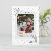 Weihnachts-Foto Weihnachtskarte Feiertagskarte (Stehend Vorderseite)