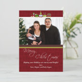 Weihnachts-Foto Weihnachtskarte Feiertagskarte (Stehend Vorderseite)