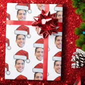 Weihnachts-Foto-Weihnachtsmannmütze Geschenkpapier