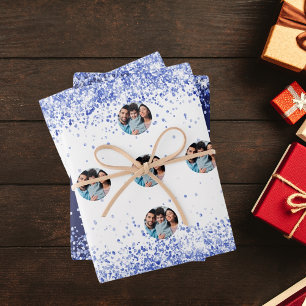 Weihnachts Foto Weißmeer Konfetti Geschenkpapier Set