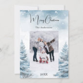 Weihnachts-Foto-Winterlandschaft Feiertagskarte (Vorderseite)