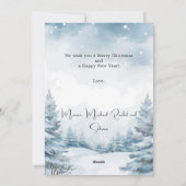 Weihnachts-Foto-Winterlandschaft Feiertagskarte (Rückseite)