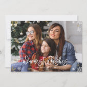 Weihnachts-Foto Wünsche Feiertagskarte (Vorderseite)