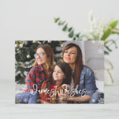 Weihnachts-Foto Wünsche Feiertagskarte (Stehend Vorderseite)