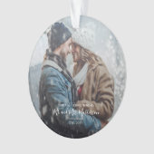 Weihnachts-Foto zum ersten Jahrestag Ornament (Vorderseite)