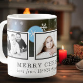 Weihnachts-FotoCollage Custom Familienurlaub Kaffeetasse