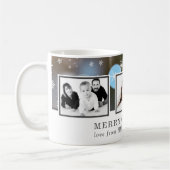 Weihnachts-FotoCollage Custom Familienurlaub Kaffeetasse (Links)