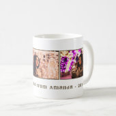 Weihnachts-Fotocollage-Tasse | Moderner Urlaub Kaffeetasse (VorderseiteRechts)