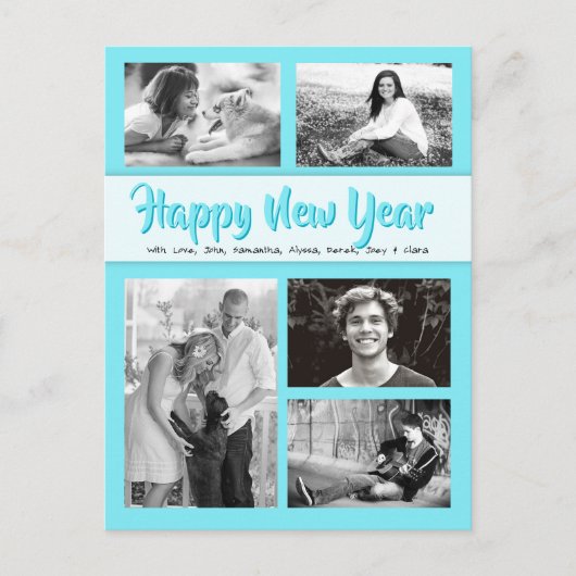 Weihnachts-FotoCollage Weihnachten Neues Jahr Post Postkarte (Vorderseite)