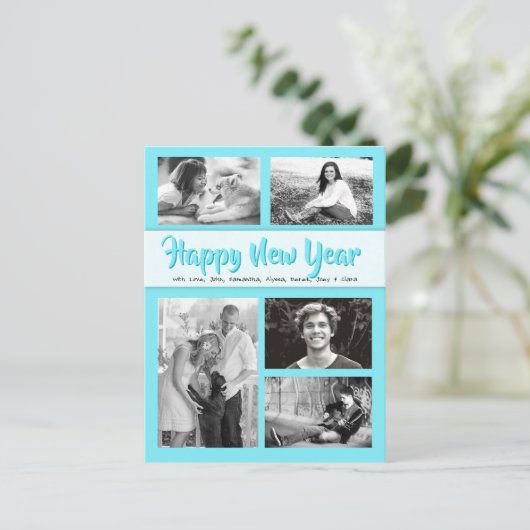 Weihnachts-FotoCollage Weihnachten Neues Jahr Post Postkarte (Stehend Vorderseite)