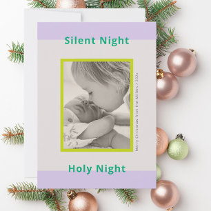 Weihnachts-Fotogruß für neugeborenes Baby Feiertagskarte