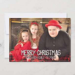 Weihnachts-Fotokarte - 4 Fotos vorne und hinten Feiertagskarte
