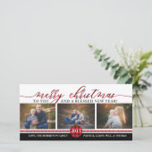 Weihnachts-Fotokarte, Buffalo Kariert Feiertagskarte (Stehend Vorderseite)