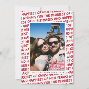 Weihnachts-Fotokarte *Christmas Graffiti* Feiertagskarte