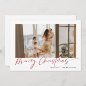 Weihnachts-Fotokarte Dankeskarte (Vorne/Hinten)