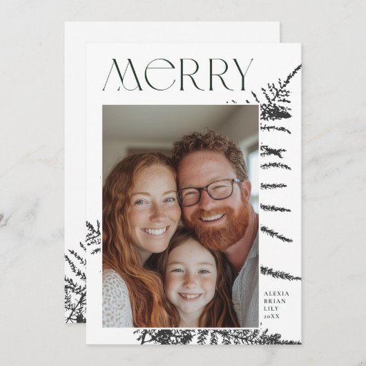 Weihnachts-Fotokarte Einladung (Vorne/Hinten)