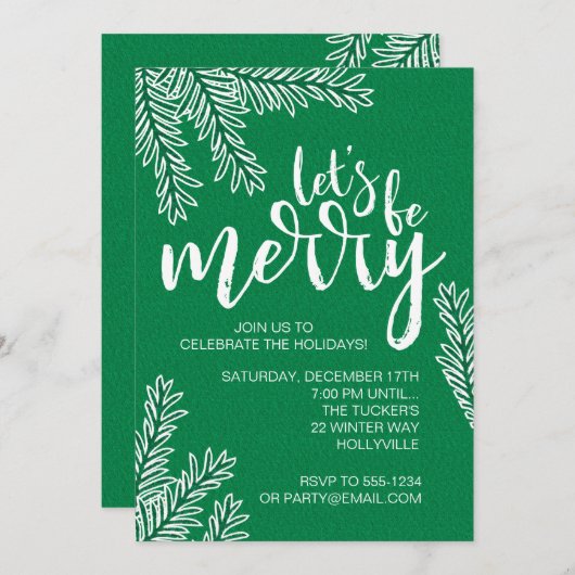 Weihnachts-Fotokarte Einladung (Vorne/Hinten)