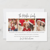 Weihnachts-Fotokarte Einladung (Rückseite)