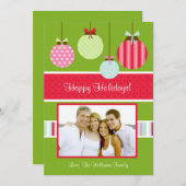 Weihnachts-Fotokarte Feiertagskarte (Vorne/Hinten)