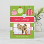 Weihnachts-Fotokarte Feiertagskarte (Stehend Vorderseite)