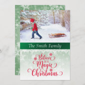 Weihnachts-Fotokarte Feiertagskarte (Vorne/Hinten)