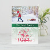Weihnachts-Fotokarte Feiertagskarte (Stehend Vorderseite)