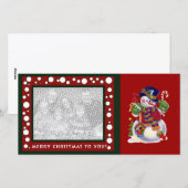 Weihnachts-Fotokarte Feiertagskarte (Vorne/Hinten)