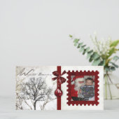 Weihnachts-Fotokarte Feiertagskarte (Stehend Vorderseite)