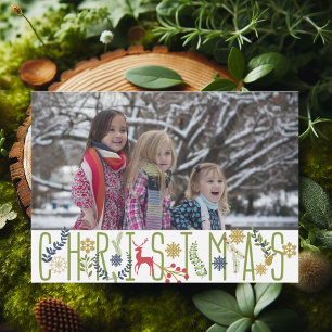 Weihnachts-Fotokarte Feiertagskarte