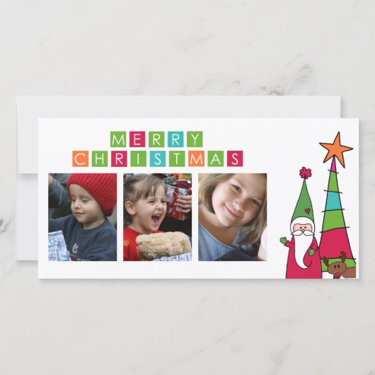 Weihnachts-Fotokarte Feiertagskarte (Vorderseite)